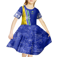 Personalised Fiji Natabua High School Kid Short Sleeve Dress Kaviti Tapa Mix Colors Proud NHS LT7 - Polynesian Pride
