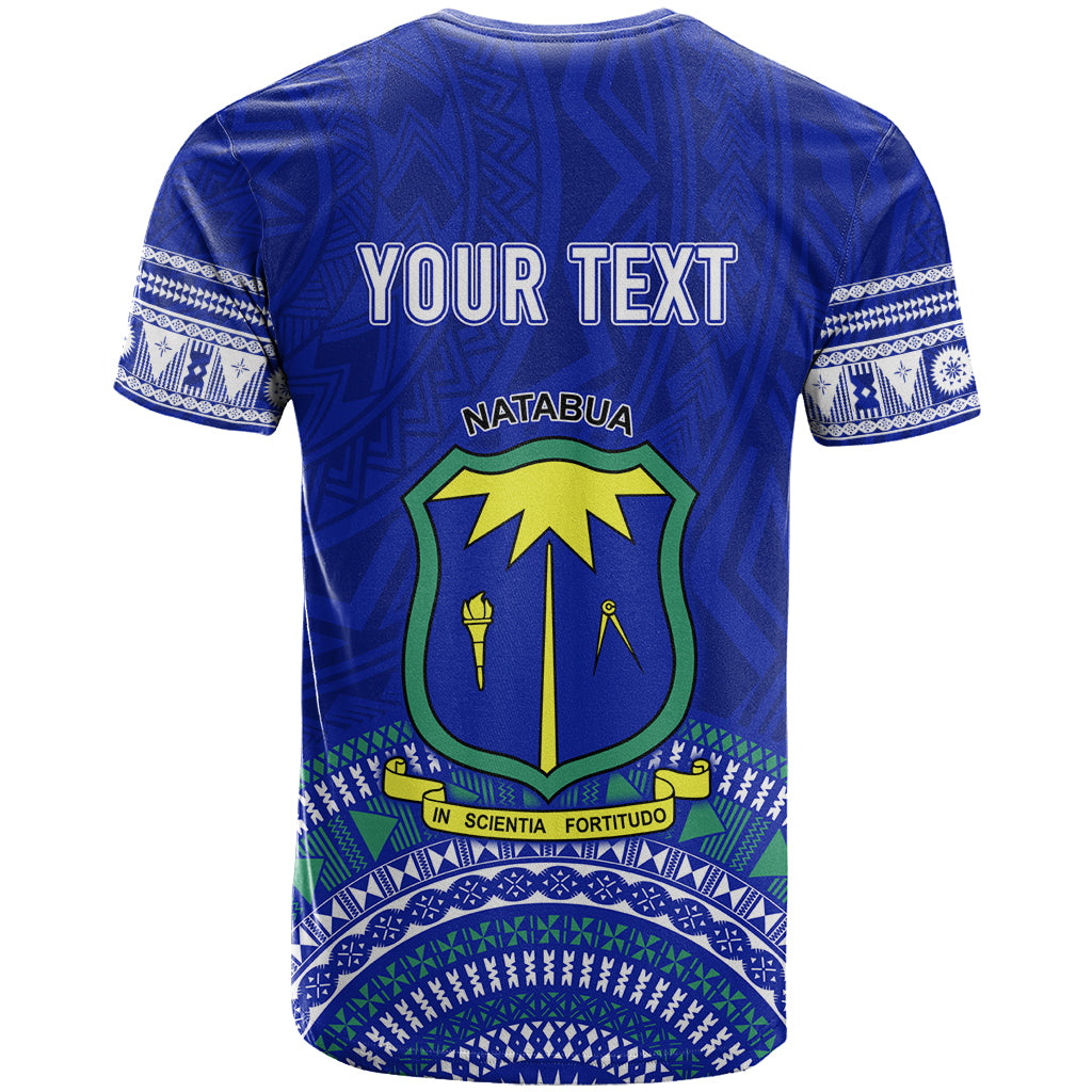 Personalised Fiji Natabua High School T Shirt Kaviti Tapa Mix Colors Proud NHS LT7 - Polynesian Pride