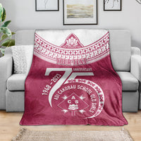 Personalised Fiji Adi Cakobau School Blanket ACS Old Girls Lotus Mix Masi LT7 - Polynesian Pride