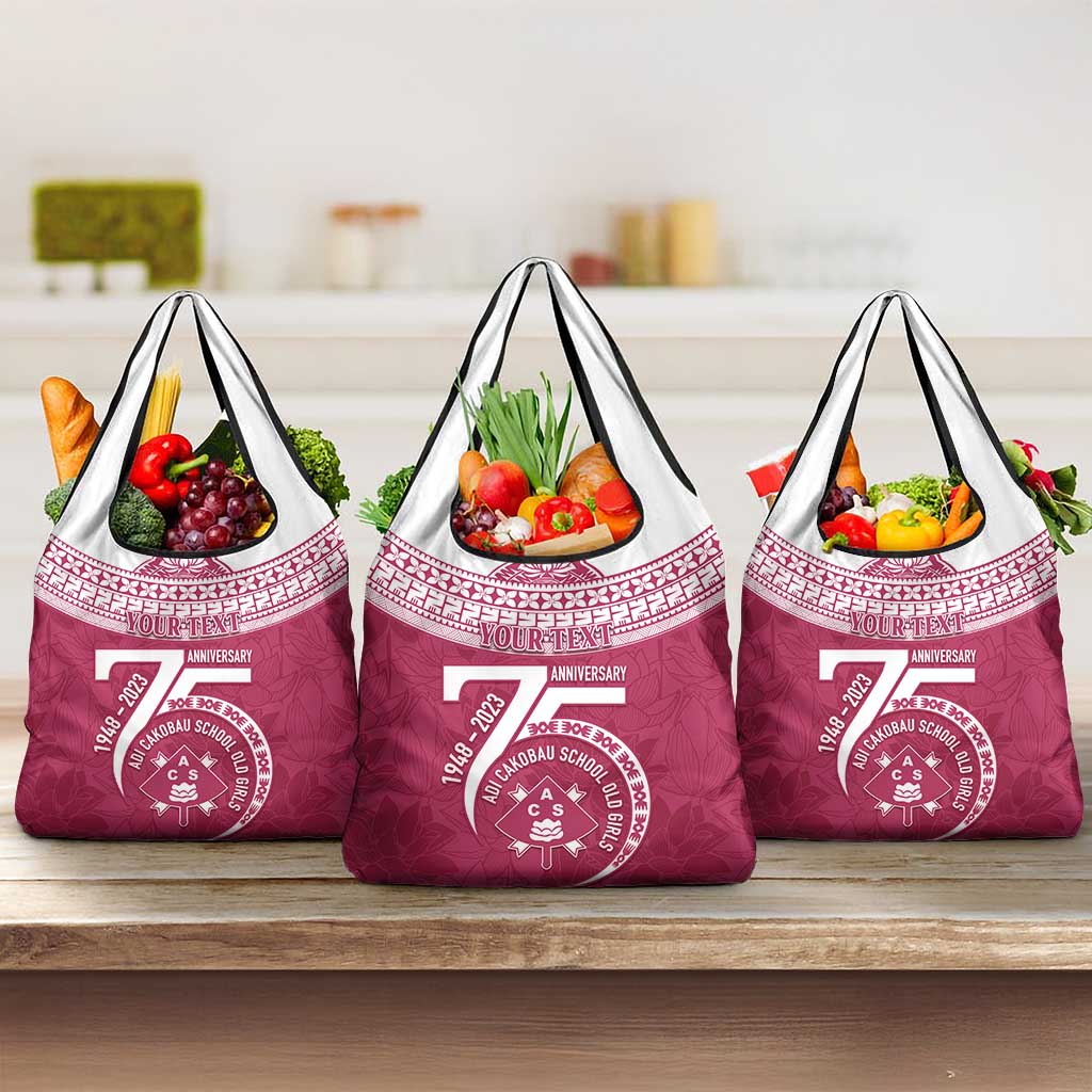 Personalised Fiji Adi Cakobau School Grocery Bag ACS Old Girls Lotus Mix Masi