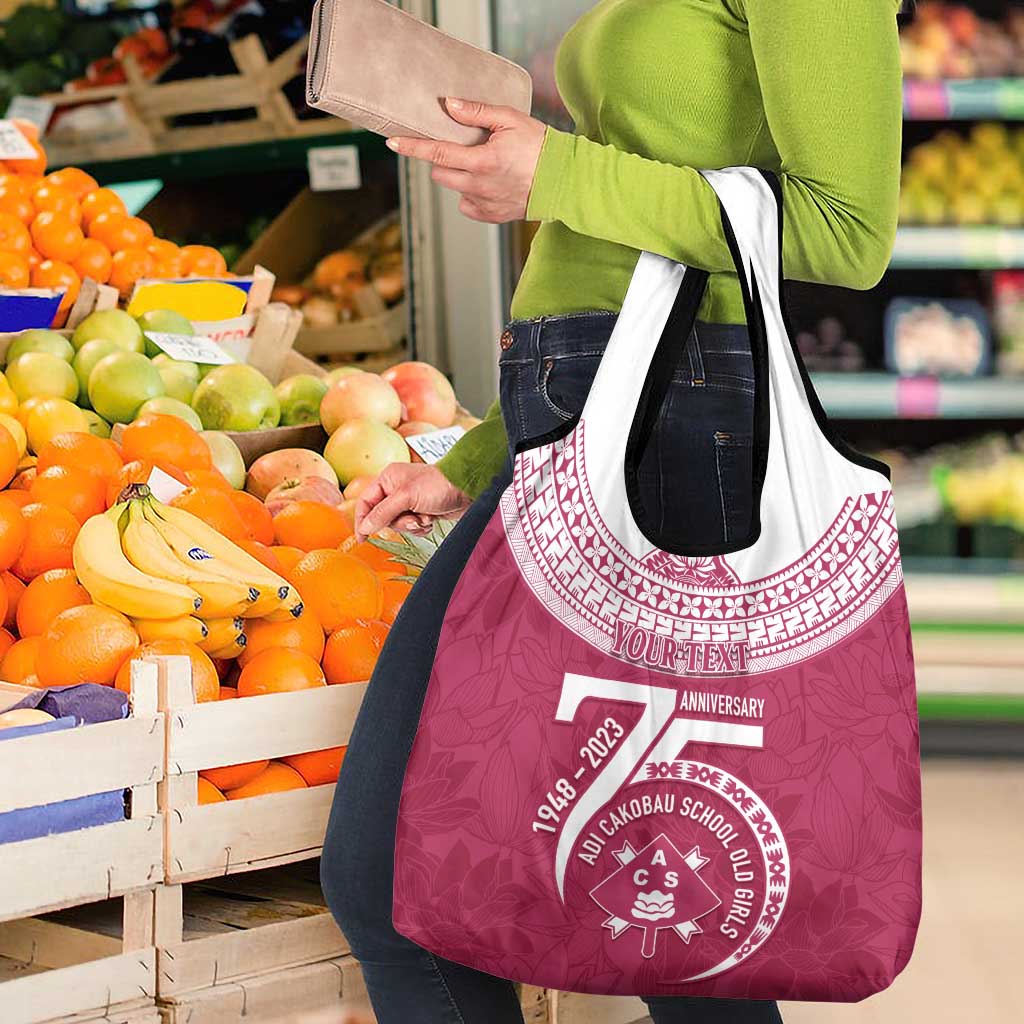 Personalised Fiji Adi Cakobau School Grocery Bag ACS Old Girls Lotus Mix Masi