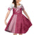 Personalised Fiji Adi Cakobau School Kid Short Sleeve Dress ACS Old Girls Lotus Mix Masi LT7 KID Crimson - Polynesian Pride