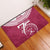 Personalised Fiji Adi Cakobau School Rubber Doormat ACS Old Girls Lotus Mix Masi LT7 Crimson - Polynesian Pride