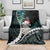 New Zealand Personalised Blanket Meri Kirihimete Kowhaiwhai Mix Paua Shell - Emerald