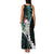 New Zealand Personalised Family Matching Tank Maxi Dress and Hawaiian Shirt Meri Kirihimete Kowhaiwhai Mix Paua Shell - Emerald