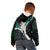 New Zealand Personalised Kid Hoodie Meri Kirihimete Kowhaiwhai Mix Paua Shell - Emerald