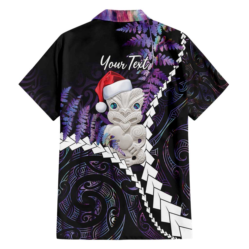 New Zealand Personalised Family Matching Tank Maxi Dress and Hawaiian Shirt Meri Kirihimete Kowhaiwhai Mix Paua Shell - Amethys LT7 - Polynesian Pride