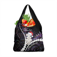 New Zealand Personalised Grocery Bag Meri Kirihimete Kowhaiwhai Mix Paua Shell - Amethys