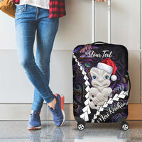 New Zealand Personalised Luggage Cover Meri Kirihimete Kowhaiwhai Mix Paua Shell - Amethys