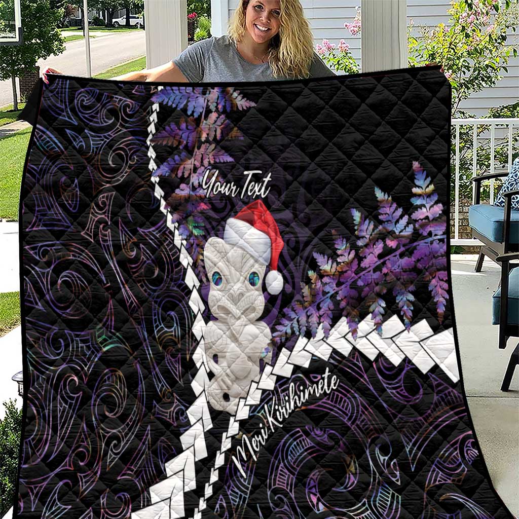 New Zealand Personalised Quilt Meri Kirihimete Kowhaiwhai Mix Paua Shell - Amethys LT7 Purple - Polynesian Pride