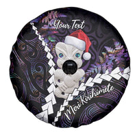 New Zealand Personalised Spare Tire Cover Meri Kirihimete Kowhaiwhai Mix Paua Shell - Amethys