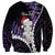 New Zealand Personalised Sweatshirt Meri Kirihimete Kowhaiwhai Mix Paua Shell - Amethys