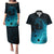 Polynesian Shark Couples Matching Puletasi Dress and Hawaiian Shirt Under The Waves LT7 Dark Blue - Polynesian Pride