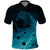 Polynesian Shark Polo Shirt Under The Waves LT7 Dark Blue - Polynesian Pride