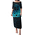 Polynesian Shark Puletasi Under The Waves LT7 Long Dress Dark Blue - Polynesian Pride