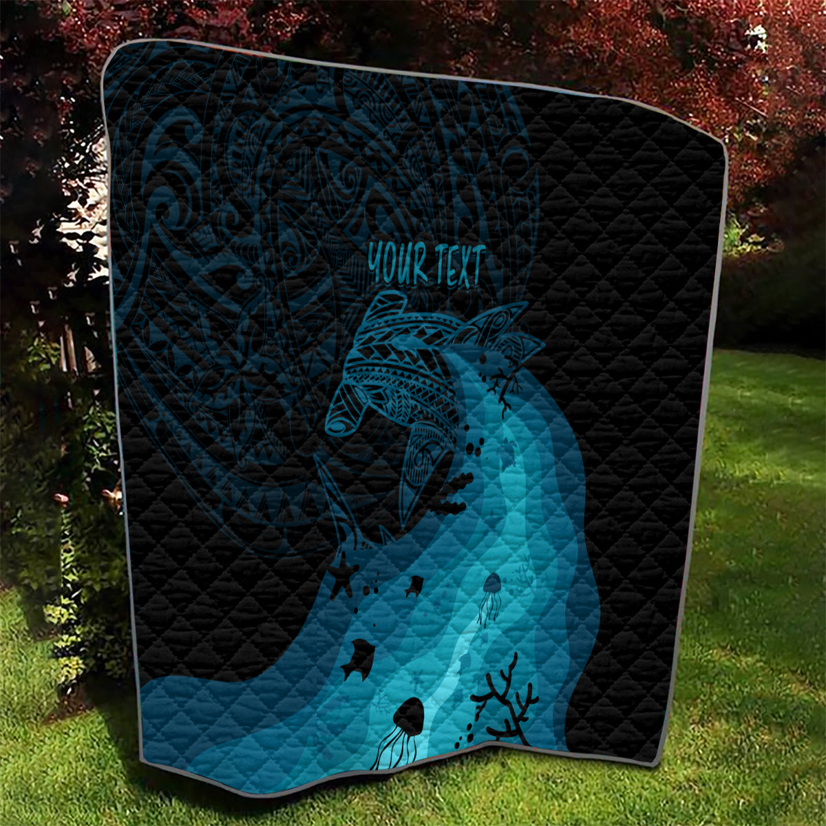 Polynesian Shark Quilt Under The Waves LT7 - Polynesian Pride