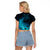 Polynesian Shark Raglan Cropped T Shirt Under The Waves LT7 - Polynesian Pride