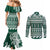 Hawaii Rainbow Warriors Christmas Couples Matching Mermaid Dress and Long Sleeve Button Shirt Kakau Motifs LT7 - Polynesian Pride
