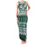 Hawaii Rainbow Warriors Christmas Family Matching Tank Maxi Dress and Hawaiian Shirt Kakau Motifs LT7 Mom's Dress Green - Polynesian Pride