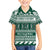 Hawaii Rainbow Warriors Christmas Kid Hawaiian Shirt Kakau Motifs LT7 Kid Green - Polynesian Pride