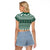 Hawaii Rainbow Warriors Christmas Raglan Cropped T Shirt Kakau Motifs LT7 - Polynesian Pride