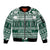 Hawaii Rainbow Warriors Christmas Sleeve Zip Bomber Jacket Kakau Motifs LT7 Unisex Green - Polynesian Pride