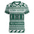 Hawaii Rainbow Warriors Christmas Women V Neck T Shirt Kakau Motifs LT7 Female Green - Polynesian Pride