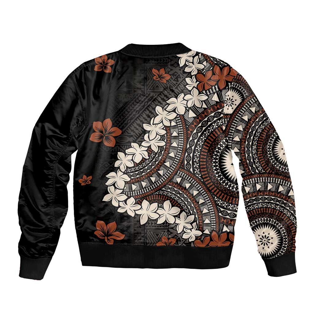 Bula Fiji Women's Day Bomber Jacket Classic Masi Tapa