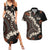 Bula Fiji Women's Day Couples Matching Summer Maxi Dress and Hawaiian Shirt Classic Masi Tapa
