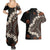 Bula Fiji Women's Day Couples Matching Summer Maxi Dress and Hawaiian Shirt Classic Masi Tapa