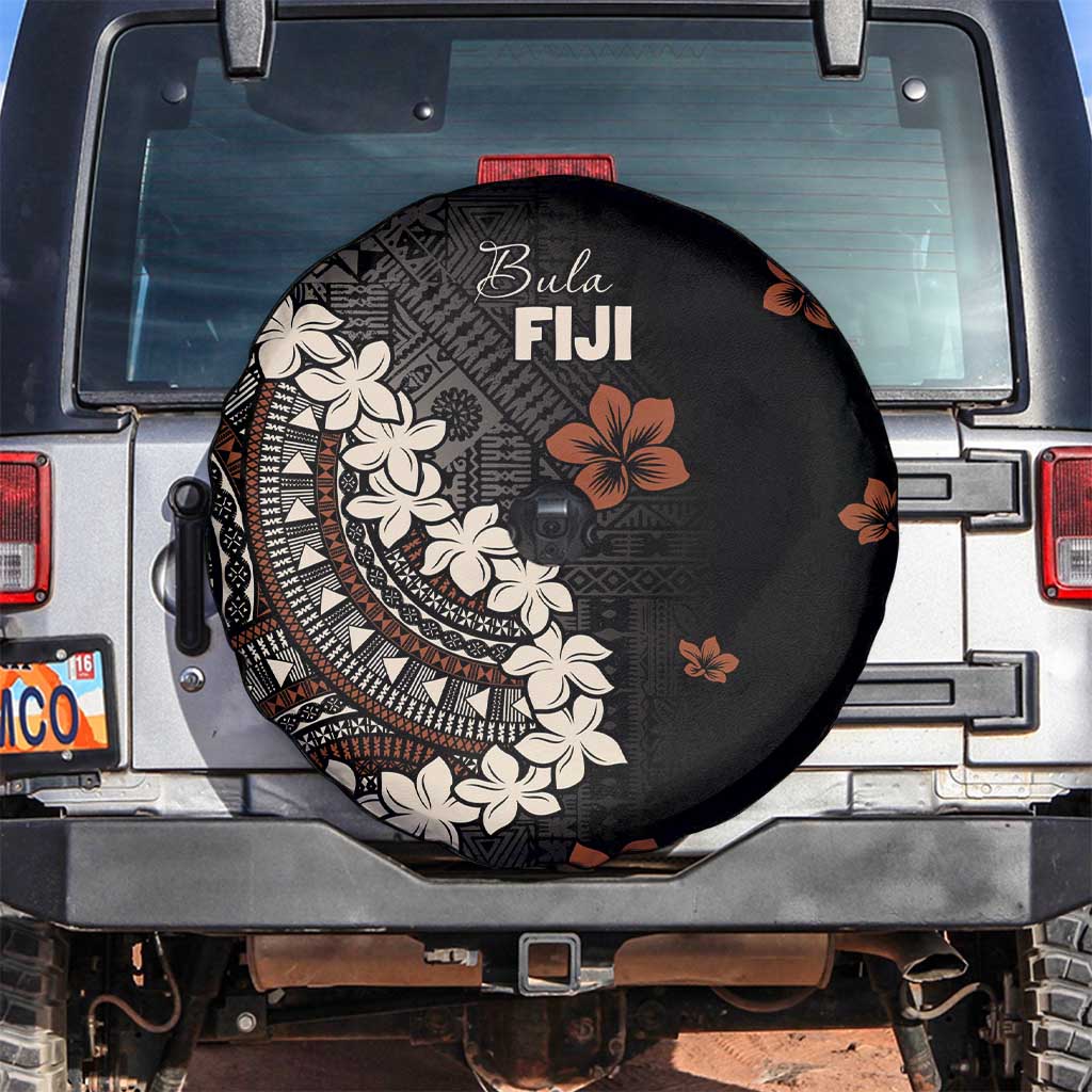 Bula Fiji Women's Day Spare Tire Cover Classic Masi Tapa LT7 Brown - Polynesian Pride