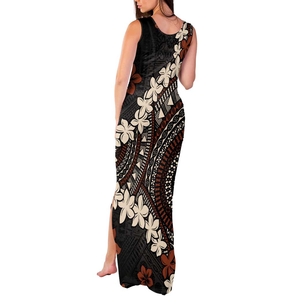 Bula Fiji Women's Day Tank Maxi Dress Classic Masi Tapa
