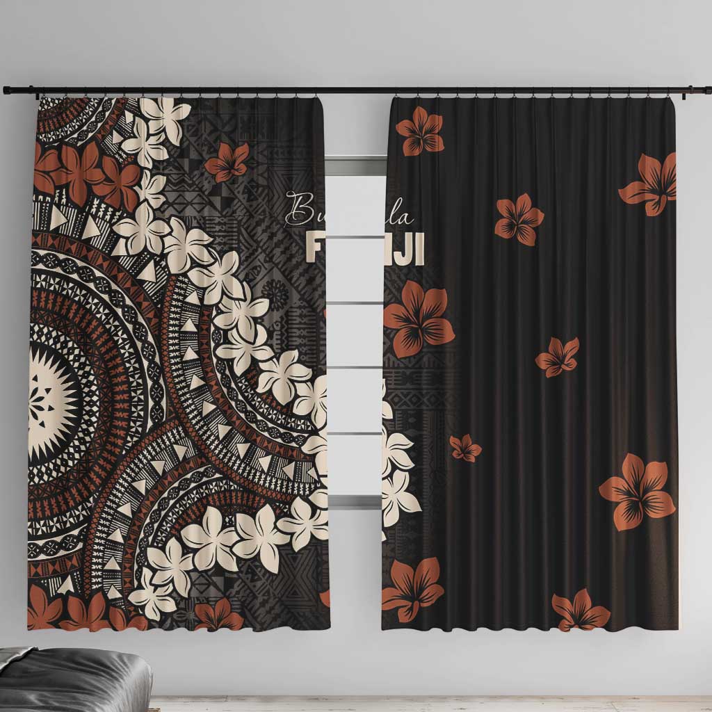 Bula Fiji Women's Day Window Curtain Classic Masi Tapa