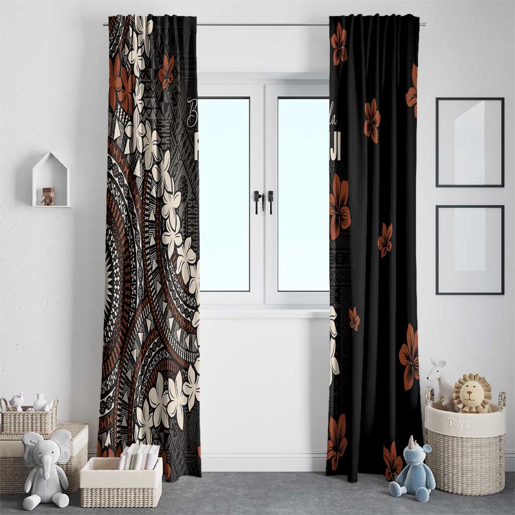 Bula Fiji Women's Day Window Curtain Classic Masi Tapa