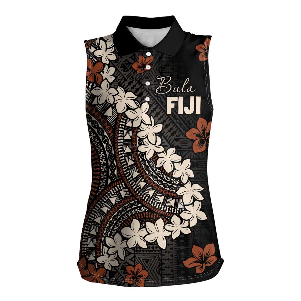 Bula Fiji Women's Day Women Sleeveless Polo Shirt Classic Masi Tapa