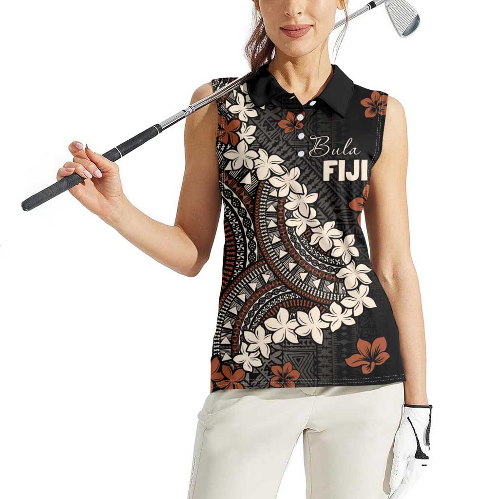 Bula Fiji Women's Day Women Sleeveless Polo Shirt Classic Masi Tapa