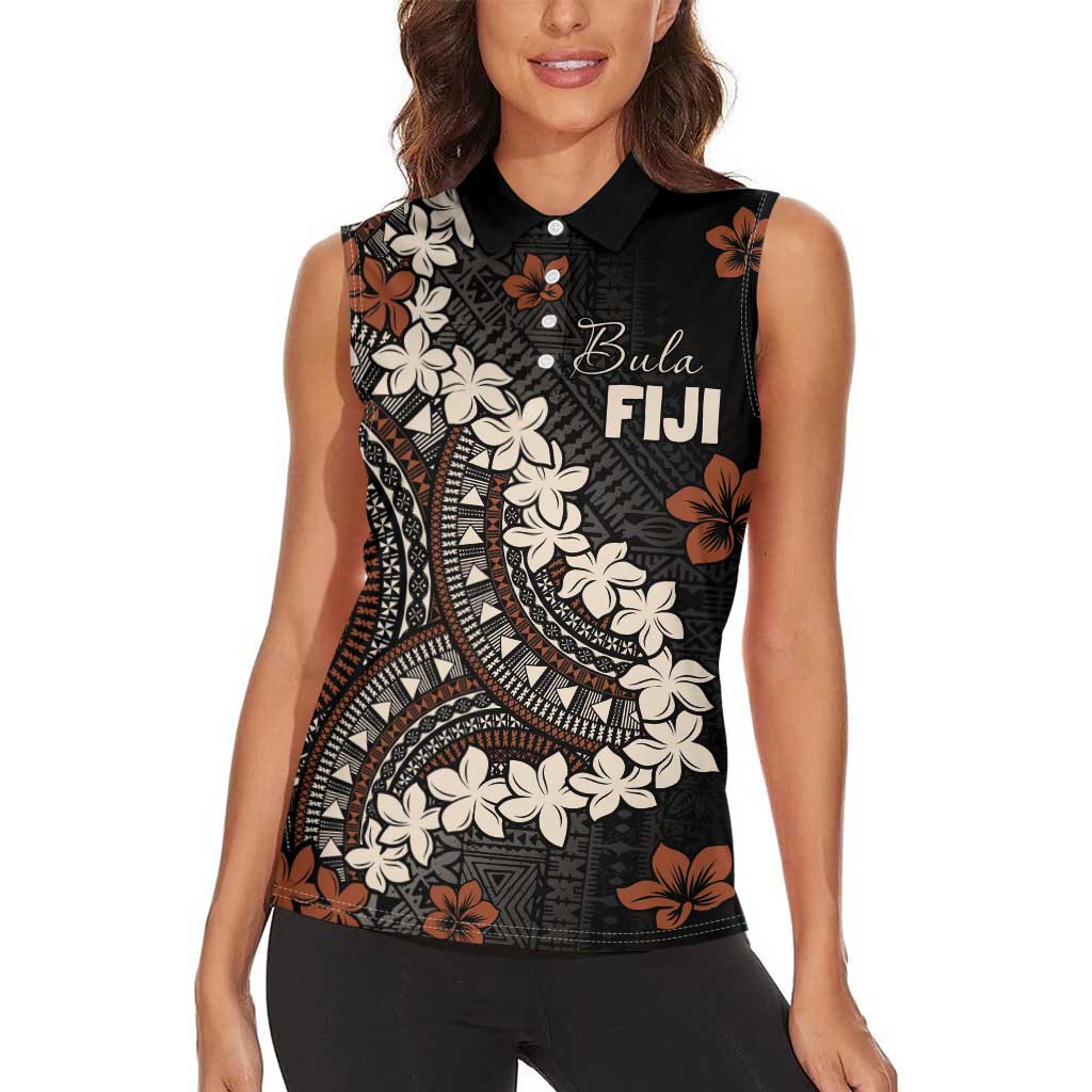 Bula Fiji Women's Day Women Sleeveless Polo Shirt Classic Masi Tapa
