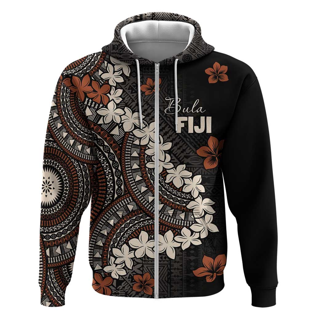 Bula Fiji Women's Day Zip Hoodie Classic Masi Tapa