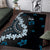 Bula Fiji Women's Day Area Rug Indigo Masi Tapa