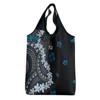 Bula Fiji Women's Day Grocery Bag Indigo Masi Tapa