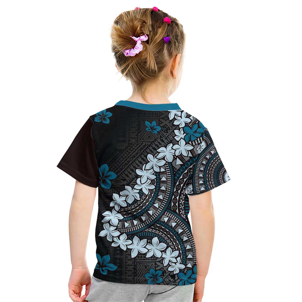Bula Fiji Women's Day Kid T Shirt Indigo Masi Tapa