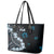 Bula Fiji Women's Day Leather Tote Bag Indigo Masi Tapa