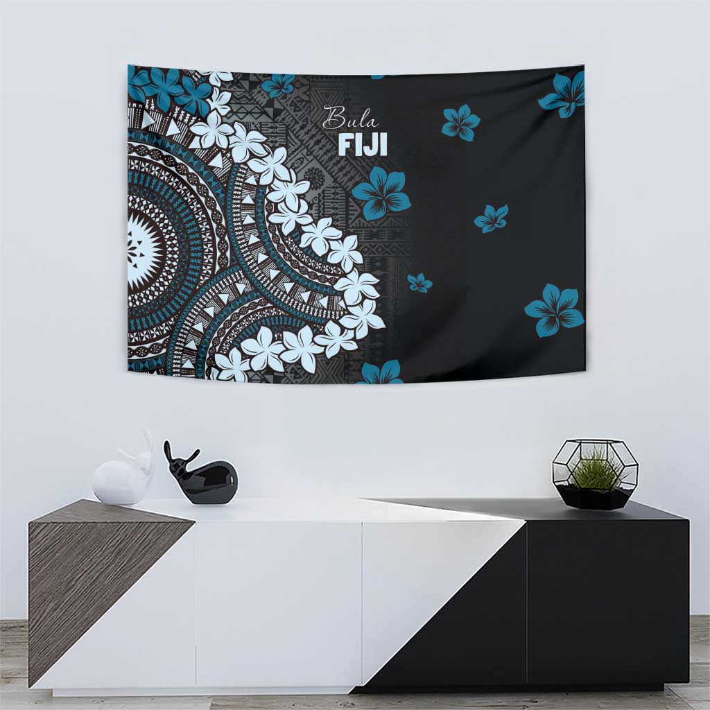 Bula Fiji Women's Day Tapestry Indigo Masi Tapa