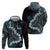 Bula Fiji Women's Day Zip Hoodie Indigo Masi Tapa