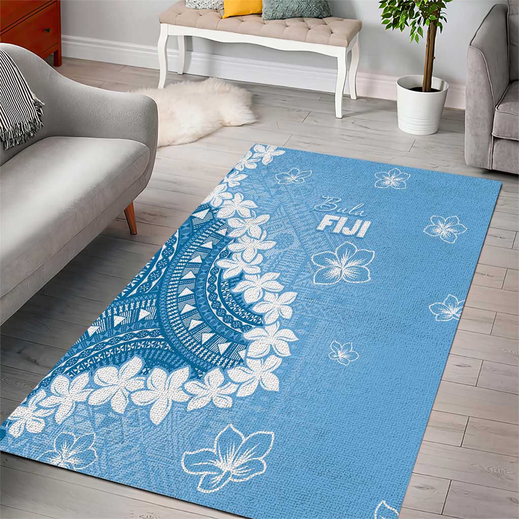 Bula Fiji Women's Day Area Rug Turquoise Masi Tapa LT7