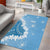 Bula Fiji Women's Day Area Rug Turquoise Masi Tapa LT7