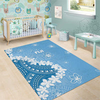 Bula Fiji Women's Day Area Rug Turquoise Masi Tapa LT7