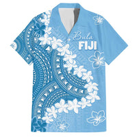 Bula Fiji Women's Day Family Matching Long Sleeve Bodycon Dress and Hawaiian Shirt Turquoise Masi Tapa