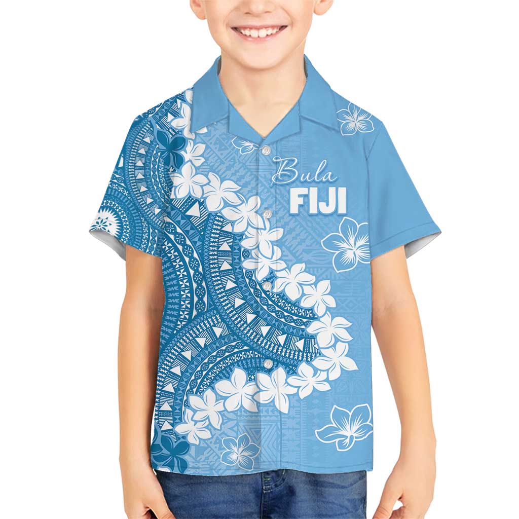 Bula Fiji Women's Day Family Matching Tank Maxi Dress and Hawaiian Shirt Turquoise Masi Tapa