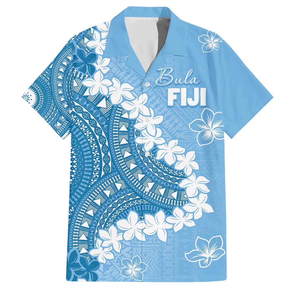 Bula Fiji Women's Day Hawaiian Shirt Turquoise Masi Tapa